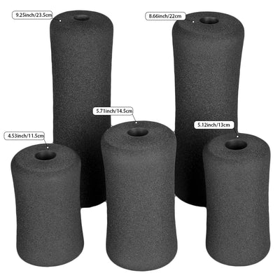 Sponge Foam Foot Pad Roller Pair, Used for Replacing Gym Exercise Equipment, Suitable for 1-inch Rod (Foam 5.12" X 2.76" Od X 0.87" Id)