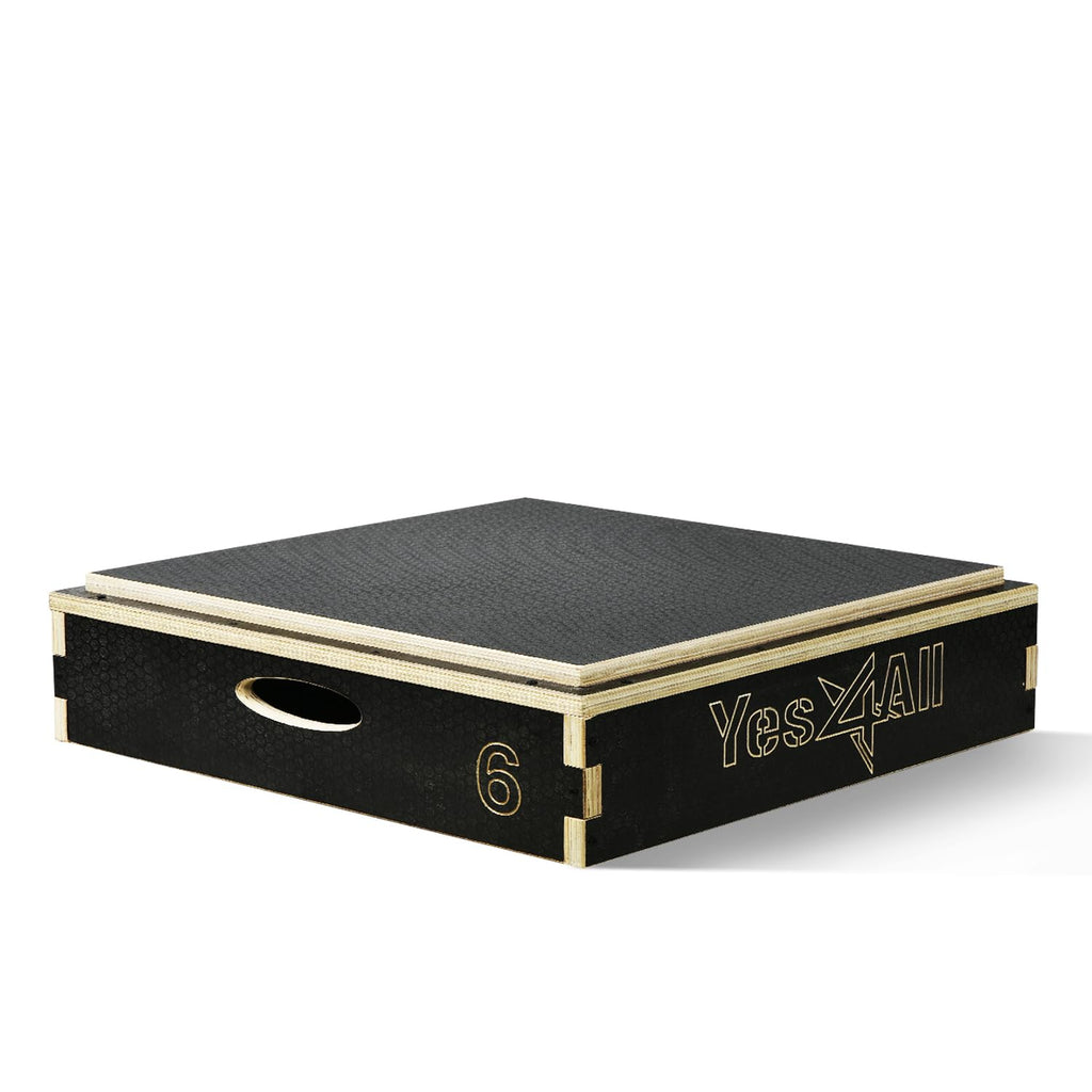 Yes4All 3 In 1 Wooden Plyo Box, Plyometric Box Platform For Jump Training, Jump Boxes For Home Gym Exercise And Outdoor Workout