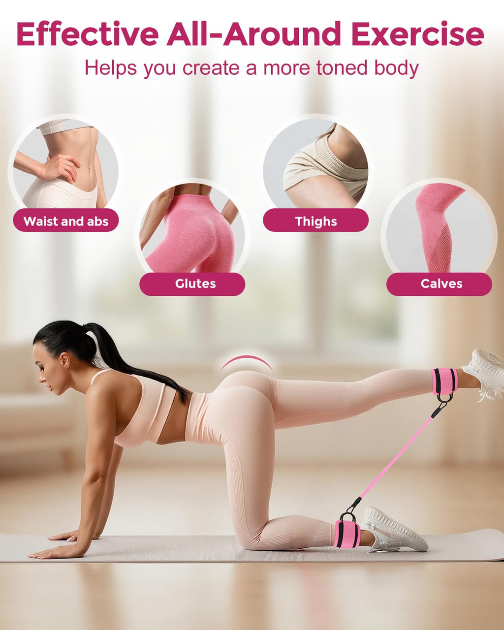 Pilates Essentials Kit for Women, 14-Inch Magic Circle Home Pilates Equipment with Pilates Ring and Ball Set, 5 Resistance Bands & Accessories for Home Workouts Beginners Essentials Starter Set