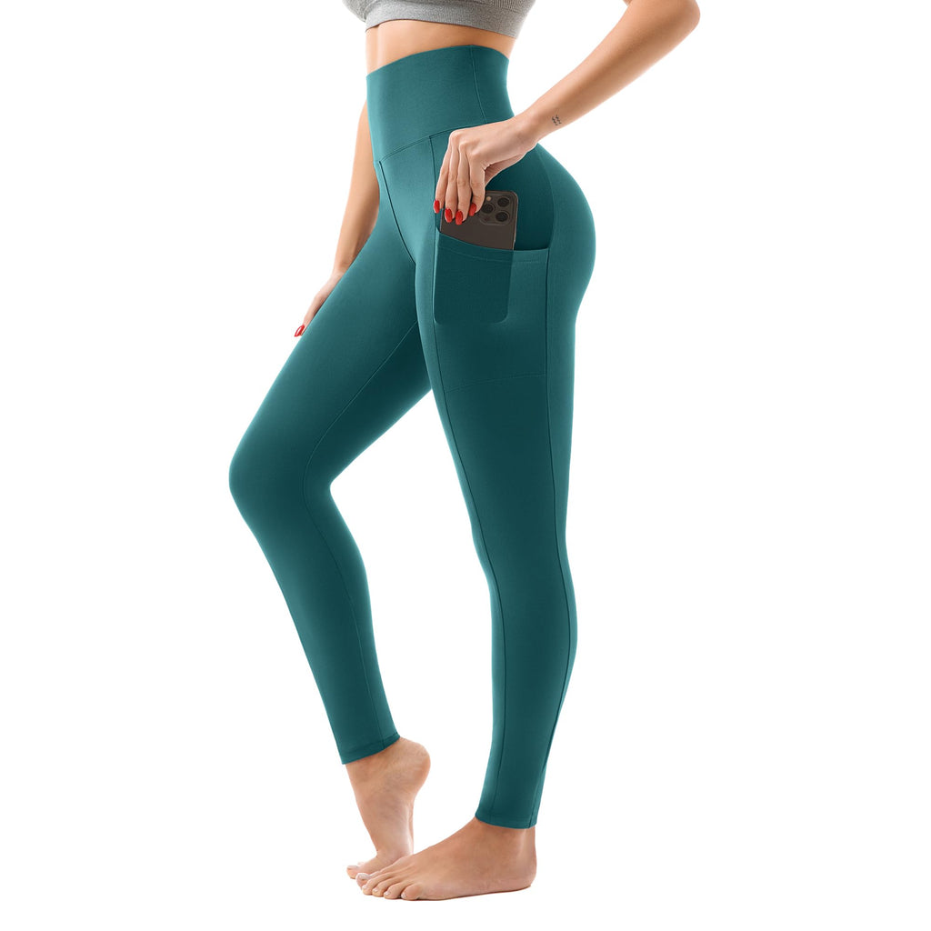 SINOPHANT High Waisted Leggings with Pockets Women, Full Length Capri Buttery Soft Stretchy Yoga Pants