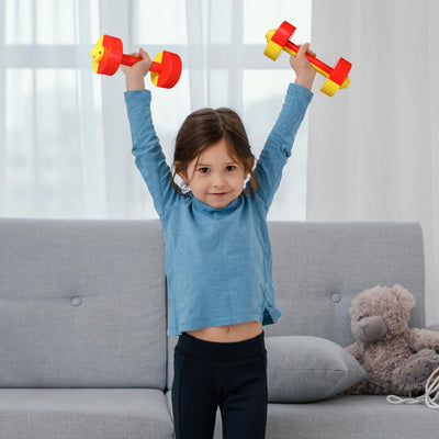 Kids Dumbbell Toy 1 Pair Kids Weight Lifting Set Plastic Dumbbell Toy Gym Sports Workout Equipment for Kids