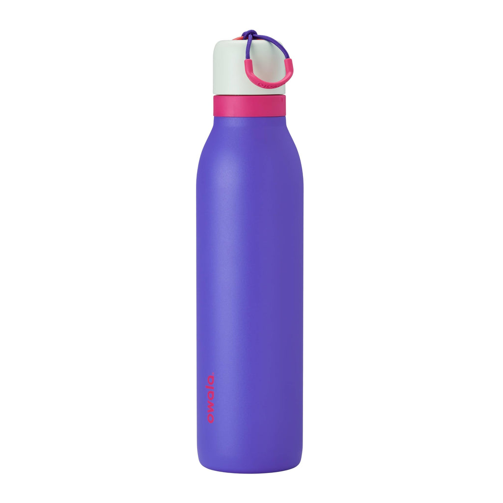 Owala FreeSip Twist Insulated Stainless Steel Water Bottle with Straw for Sports and Travel, BPA-Free, 24-oz, Purple/Purple (California Grapevine)