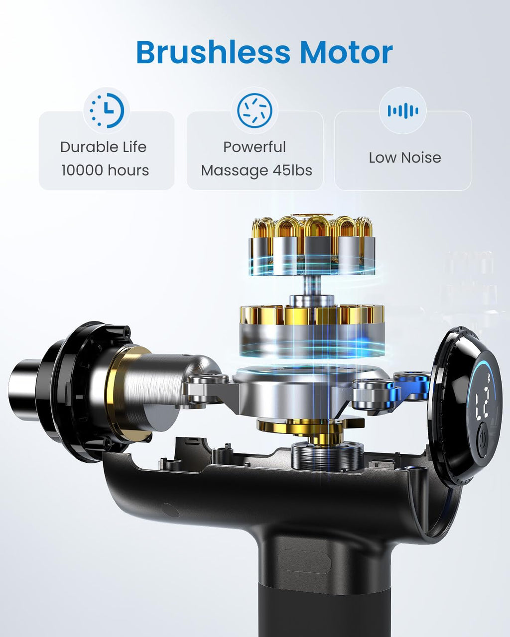 RENPHO Massage Gun Deep Tissue, Christmas Birthday Gifts for Women Men, Portable Percussion Massager for Back and Neck, Handheld Device with Carry Case, Active