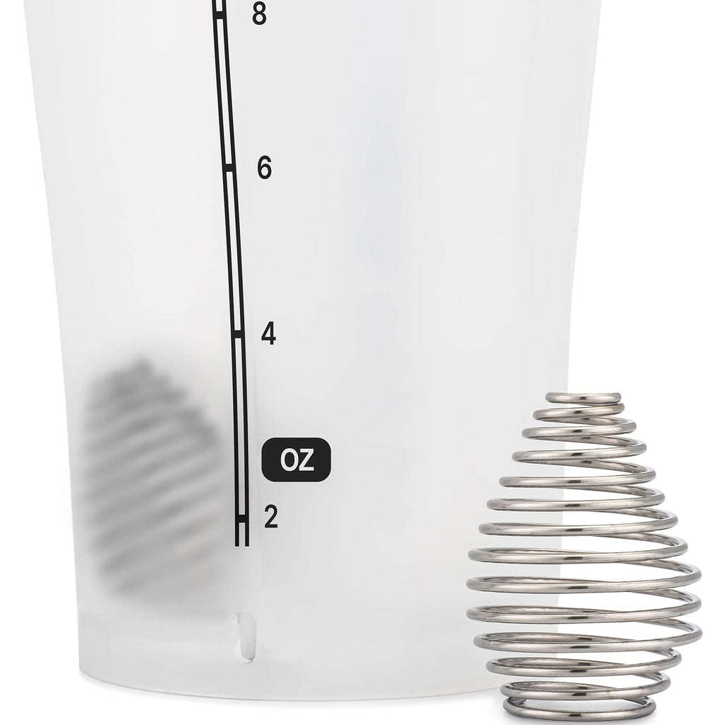 Hydra Cup DualShaker Pro 32 oz Shaker Bottle for Protein Shakes, Shaker Cup w/Handle & Ball Blender Whisks, Dual Mixing Shaker Bottle with Storage, 2 in 1, for Travel To Go, BPA Free (White)