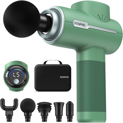 RENPHO Massage Gun Deep Tissue, Christmas Birthday Gifts for Women Men, Portable Percussion Massager for Back and Neck, Handheld Device with Carry Case, Active