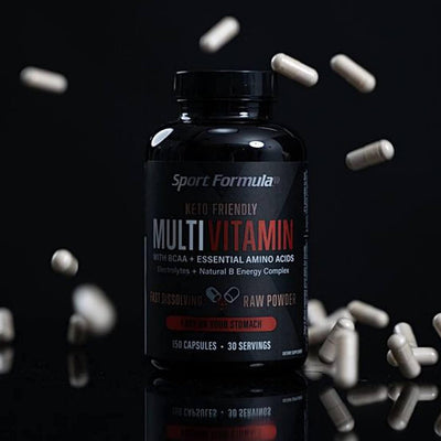 Sport Formula Daily Keto Superfood Multivitamin BCAA Amino Acid Powder Capsules for Men and Women. Won't Upset Your Stomach: Natural Vitamin B Energy Complex: Anti Aging Immune System Support