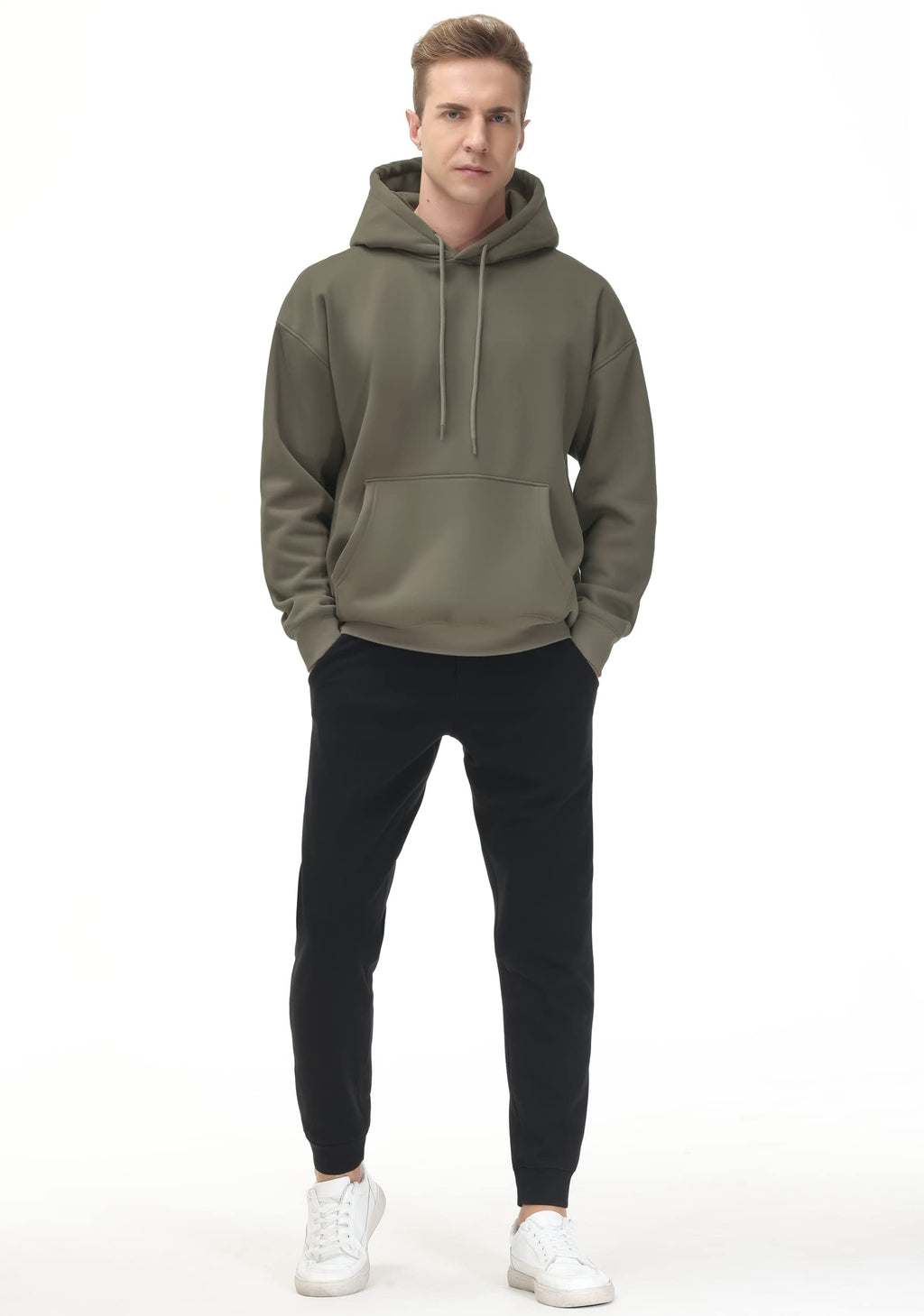 THE GYM PEOPLE Men's Fleece Pullover Hoodie Loose Fit Ultra Soft Hooded Sweatshirt With Pockets
