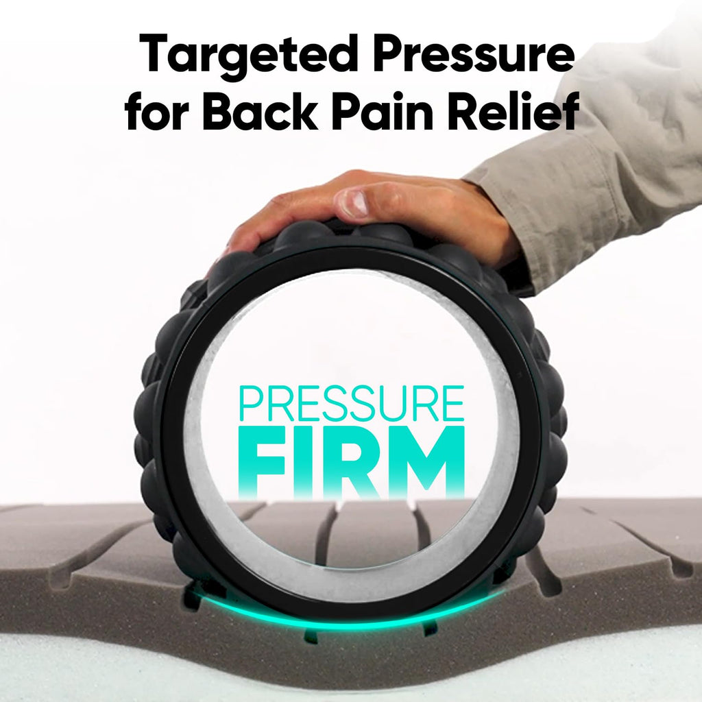 FitBeast Back Roller, Back Wheel Foam Roller - Targeted Muscle Roller for Deep Tissue Massage, Back Stretcher