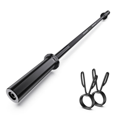 57" Olympic Barbell Bar, 2" Standard Straight Barbell Bars for Weight Lifting Bar for Bench Press/Squats/Hip Thrusts/Lunges/Biceps- Home Gym Weight Bar- 2 Spring Collars(500lb Weight Capacity)