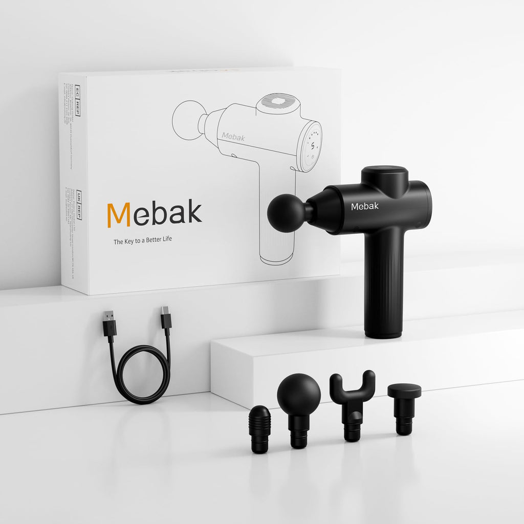 Mebak 7 Massage Gun, Massage Gun Deep Tissue for Pain Relief, Muscle Massager for Home, Office & Gym, 5 Speed Levels