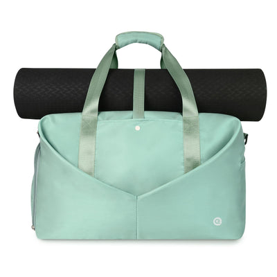 Ceneda 20" Gym Bag for Women with Wet Pocket & Shoe Compartment, Lightweight Duffel Waterproof Carry On Duffle for Travel, Yoga, Overnight (Green)