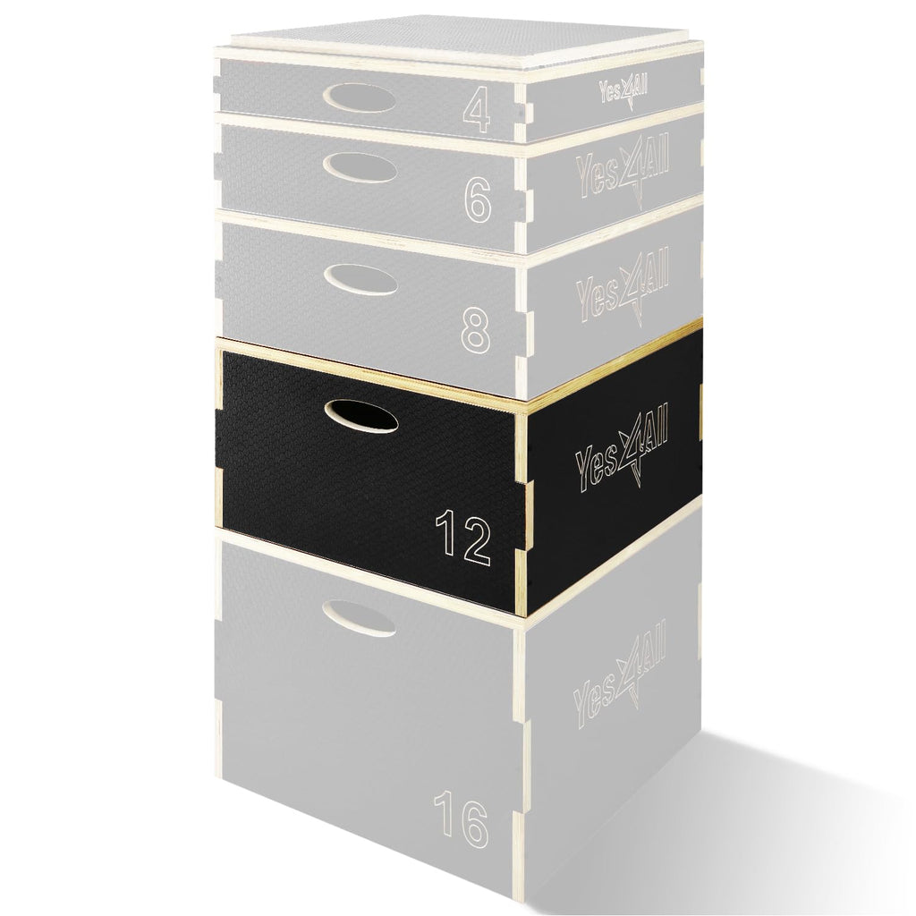 Yes4All 3 In 1 Wooden Plyo Box, Plyometric Box Platform For Jump Training, Jump Boxes For Home Gym Exercise And Outdoor Workout