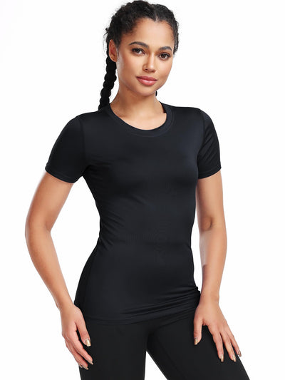 CADMUS 3/4/5 Pack Women's Compression Shirt Running Athletic T-Shirts Workout Tops Baselayer Short Sleeve Yoga Gym Sports