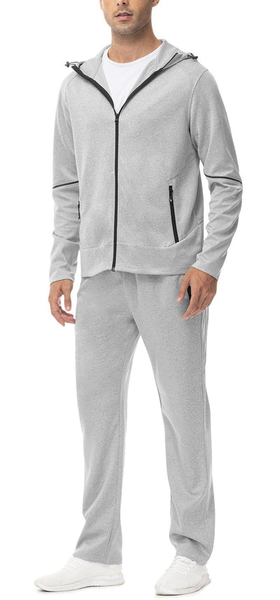 Rdruko Men's Track Sweat Suits 2 Piece Set Sweatsuits Tracksuits Jogging Workout Gym Athletic Suits with Hood