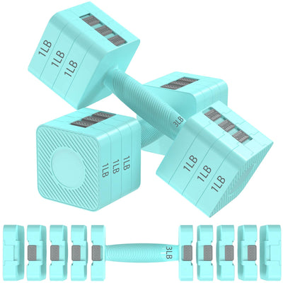 22LBS Adjustable Dumbbells Set, Hand Weights Sets with 5 Levels 3lb, 5lb, 7lb, 9lb, 11lb, Adjustable Weight Dumbbells for Women/Men Home Gym Full Body Workout