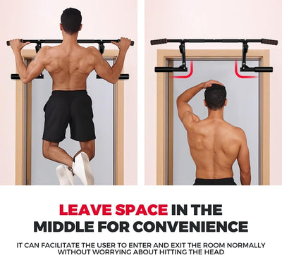 ONETWOFIT 2025 Upgrade Multi-Grip Pull Up Bar for Doorway - 460 lbs Heavy Duty Chin-Up Bar for Home Gym Exercise, Door Frame Pull Up Bar for Almost All Doors
