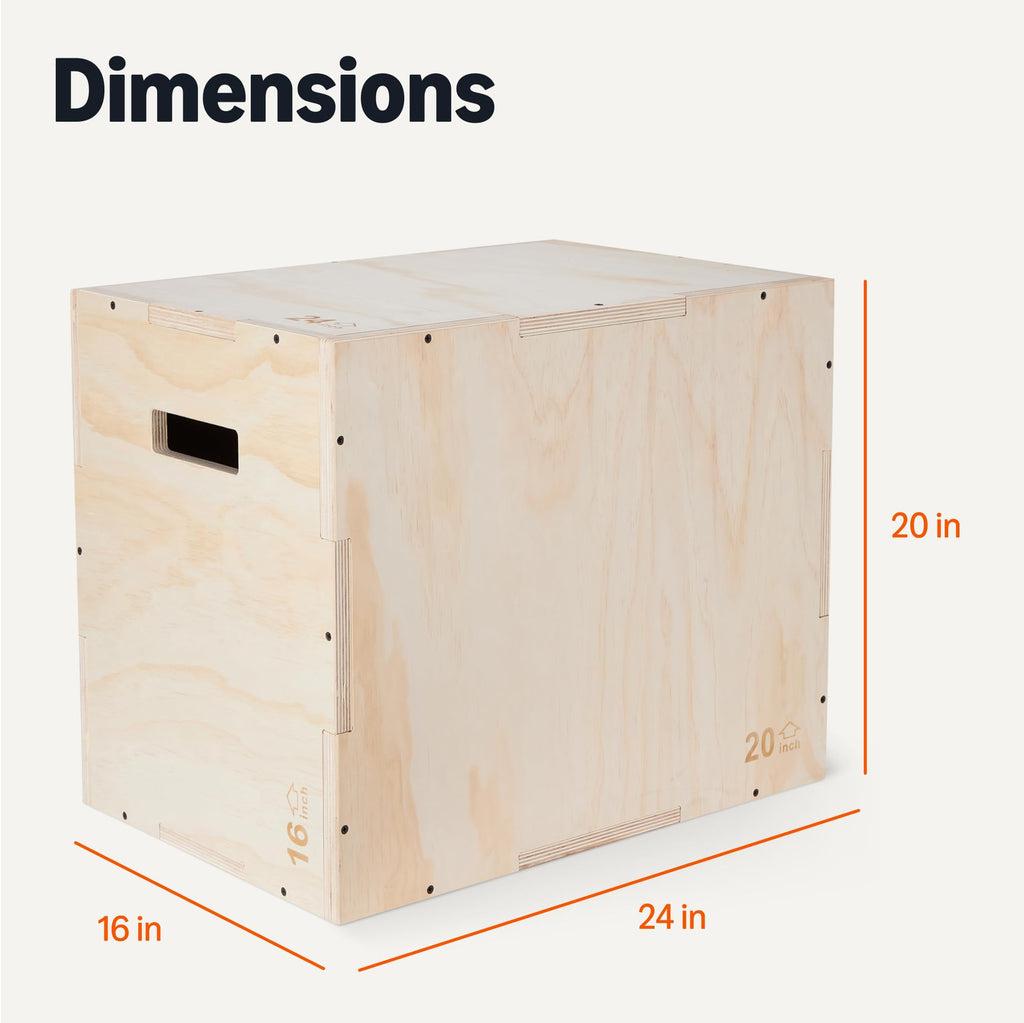 Amazon Basics Plyometric Jump Box, Plyo Box Jumps for Home Gym