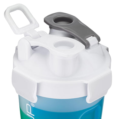 Hydra Cup DualShaker Pro 32 oz Shaker Bottle for Protein Shakes, Shaker Cup w/Handle & Ball Blender Whisks, Dual Mixing Shaker Bottle with Storage, 2 in 1, for Travel To Go, BPA Free (White)