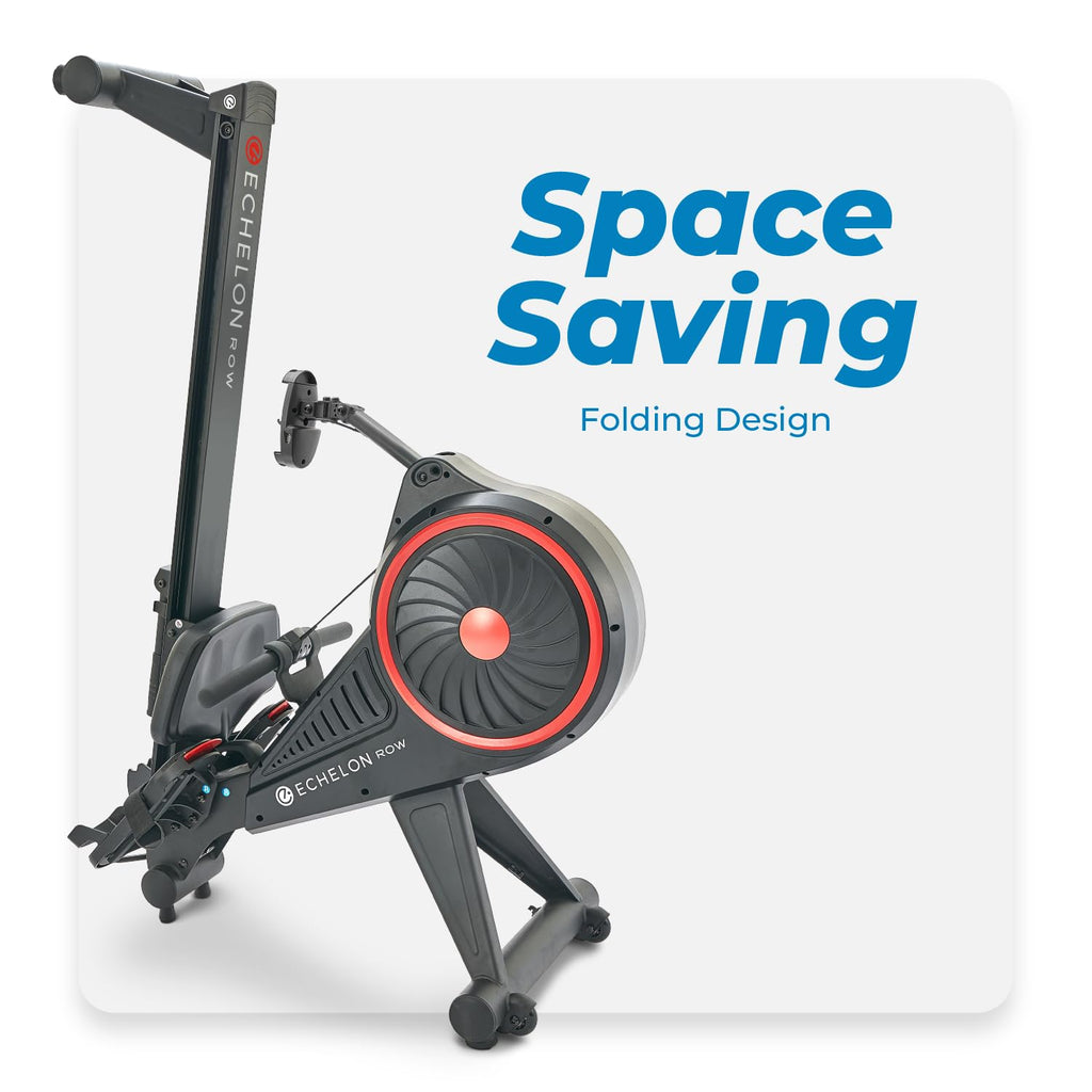 Echelon Row Series – Foldable Rowing Machine for Full-Body, Low-Impact Workouts with 22” Rotating HD Screen, Built-In Soundbar, Bluetooth Resistance & 30-Day Membership with Live Classes