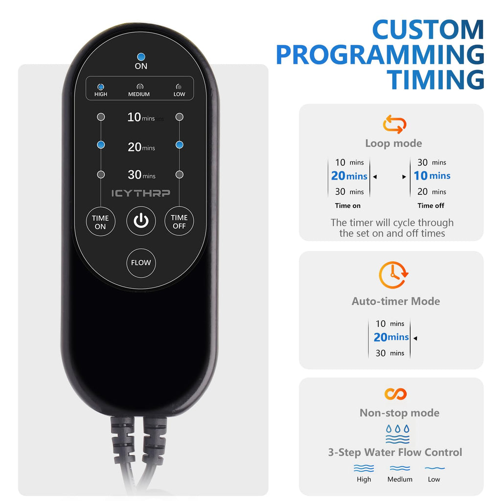 Cold Therapy Machine with Programmable Timer, Portable Ice Machine for Knee After Surgery, Knee Replacement Recovery System for Pain Relief with Compression Pad