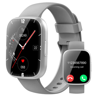 Smart Watch for Men Women(Answer/Make Calls), 1.95" HD Touch Screen Fitness Watch with Sleep Heart Rate Monitor, 110+ Sports Modes, IP68 Waterproof Activity Trackers Compatible with Android iOS, Black