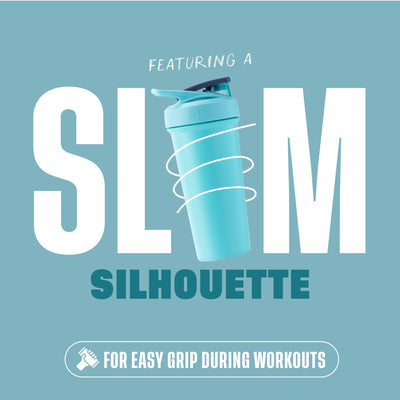 BlenderBottle Strada Shaker Cup Insulated Stainless Steel Water Bottle with Wire Whisk, 24-Ounce, Black