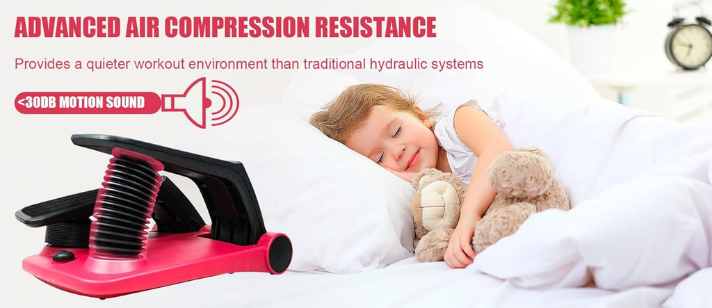 Stepper Climber Fitness Machine, Air Stair Climber Stepper Machine, Cardio Training Step Climber Machine Adjustable Fitness Exercise Machine Resistance Bands, Comfortable Foot Pedals