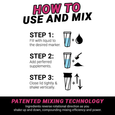 HELIMIX 2.0 Vortex Blender Shaker Bottle Holds upto 28oz | No Blending Ball or Whisk | USA Made | Portable Pre Workout Whey Protein Drink Shaker Cup | Mixes Cocktails Smoothies Shakes | Top Rack Safe