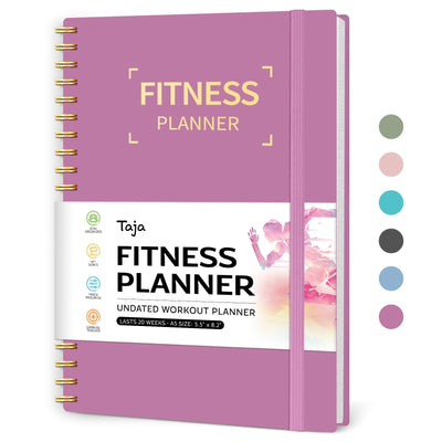 Fitness Workout Journal for Women & Men, A5(5.5" x 8.2") Workout Log Book Planner for Tracking, Progress, and Achieving Your Wellness Goals - Green