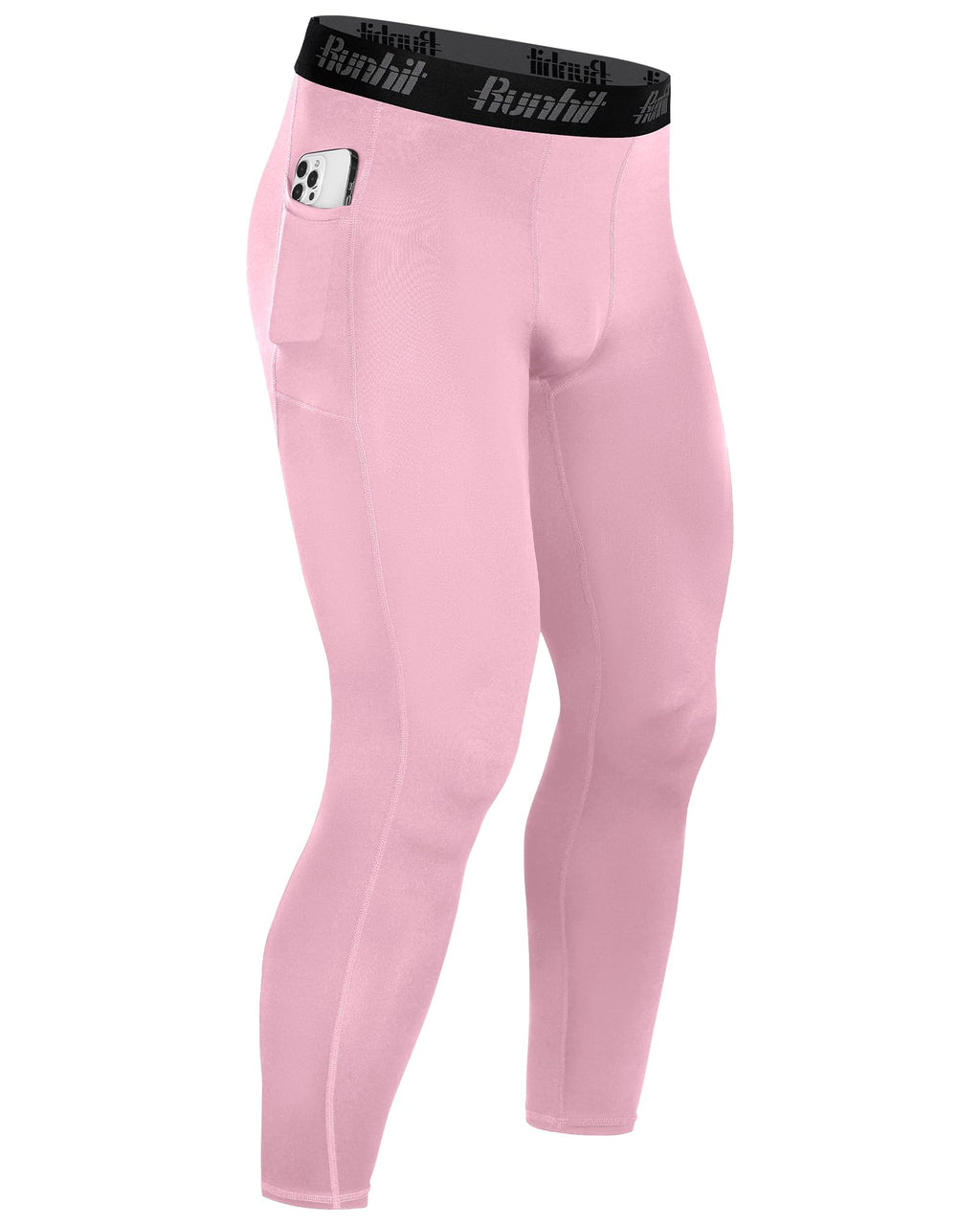 Runhit Mens Compression Pants Running Tights Pockets Sports Leggings Spandex Workout Cycling Athletic Thermal