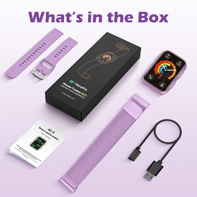 MorePro Health Fitness Tracker with Blood oxy-gen Monitor and 24/7 Heart Rate and Blood Pressure, Sleep Monitor, 120+ Sport Modes Waterproof Fitness Watch for Women Men Android iOS, Black