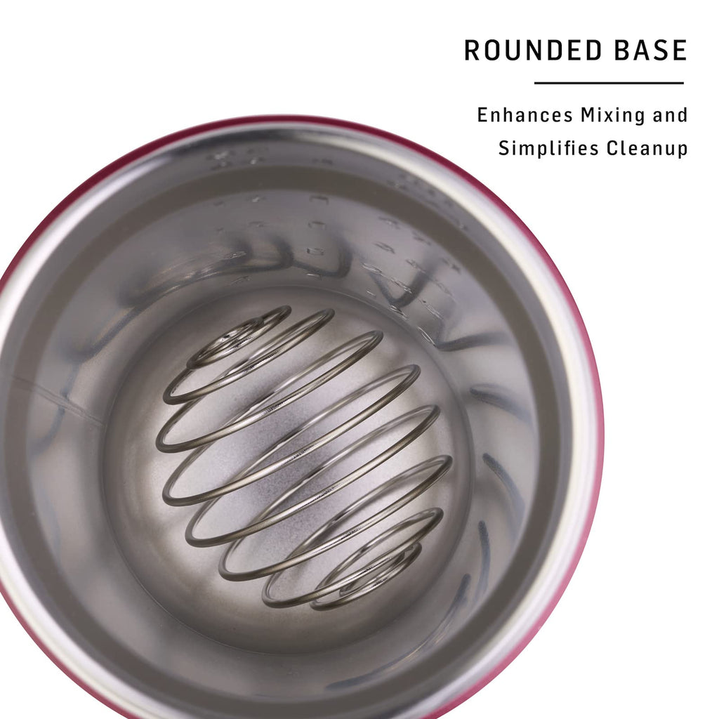 BlenderBottle Superman Strada Shaker Cup Insulated Stainless Steel Water Bottle with Wire Whisk, 24-Ounce, Man of Steel - Blue