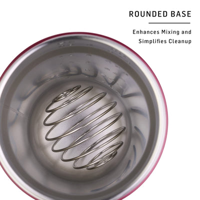 BlenderBottle Superman Strada Shaker Cup Insulated Stainless Steel Water Bottle with Wire Whisk, 24-Ounce, Man of Steel - Blue