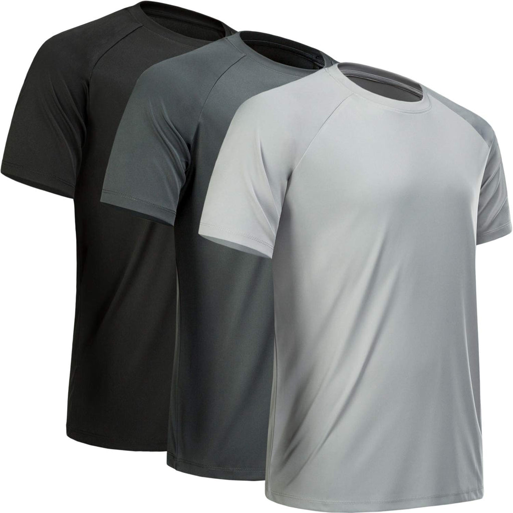Workout Shirts for Men Short Sleeve Quick Dry Athletic Gym Active T Shirt Moisture Wicking