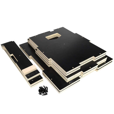 Ultra Fitness Gear Wooden Plyo Box, 31 Plyometric Jump Training Squat, Step Up, Jumps & More Workout Size S, M, L, XL