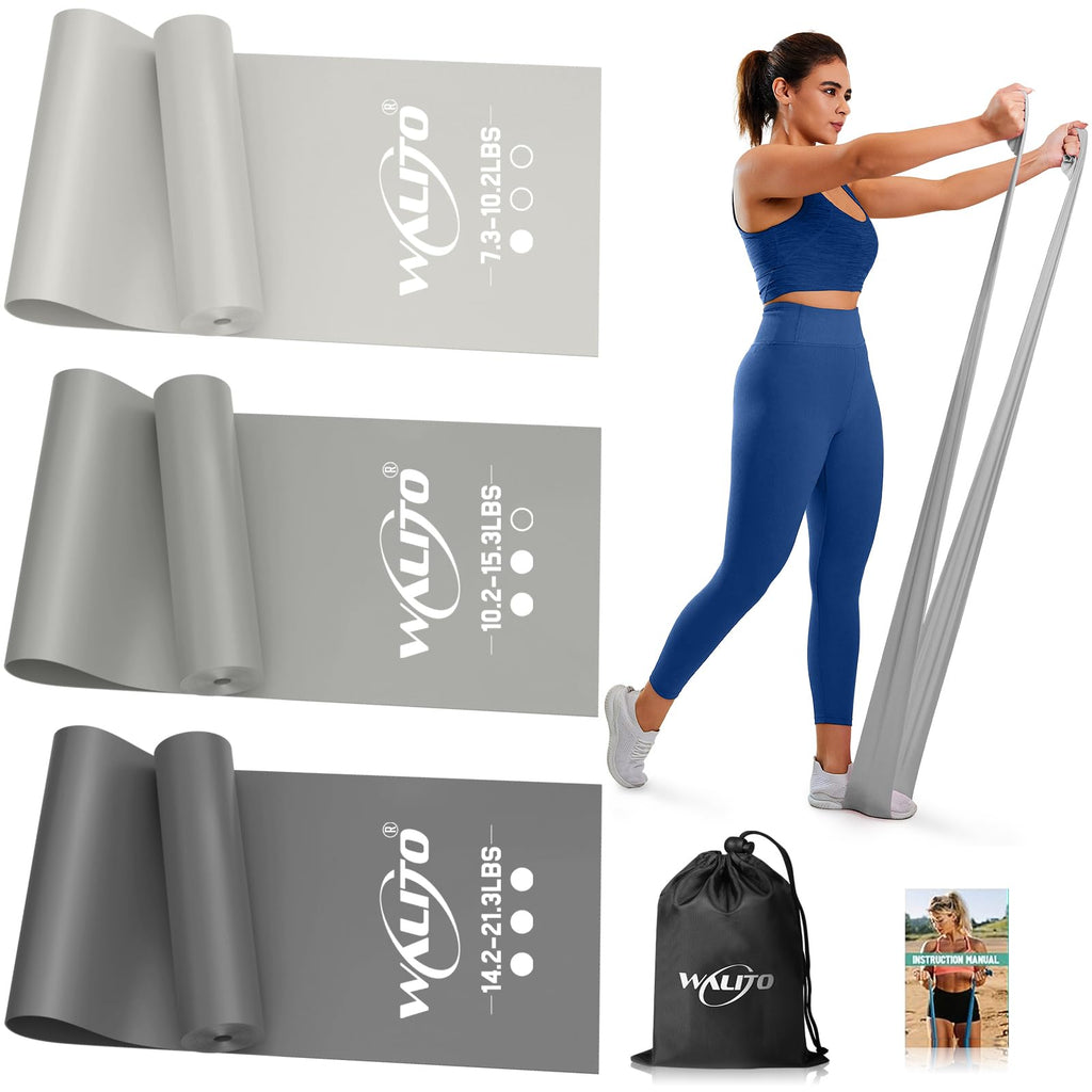 WALITO Resistance Bands for Working Out, Exercise Bands for Women and Men, Workout Bands for Physical Therapy, Stretch, Recovery, Pilates, Rehab, Strength Training and Home Gym