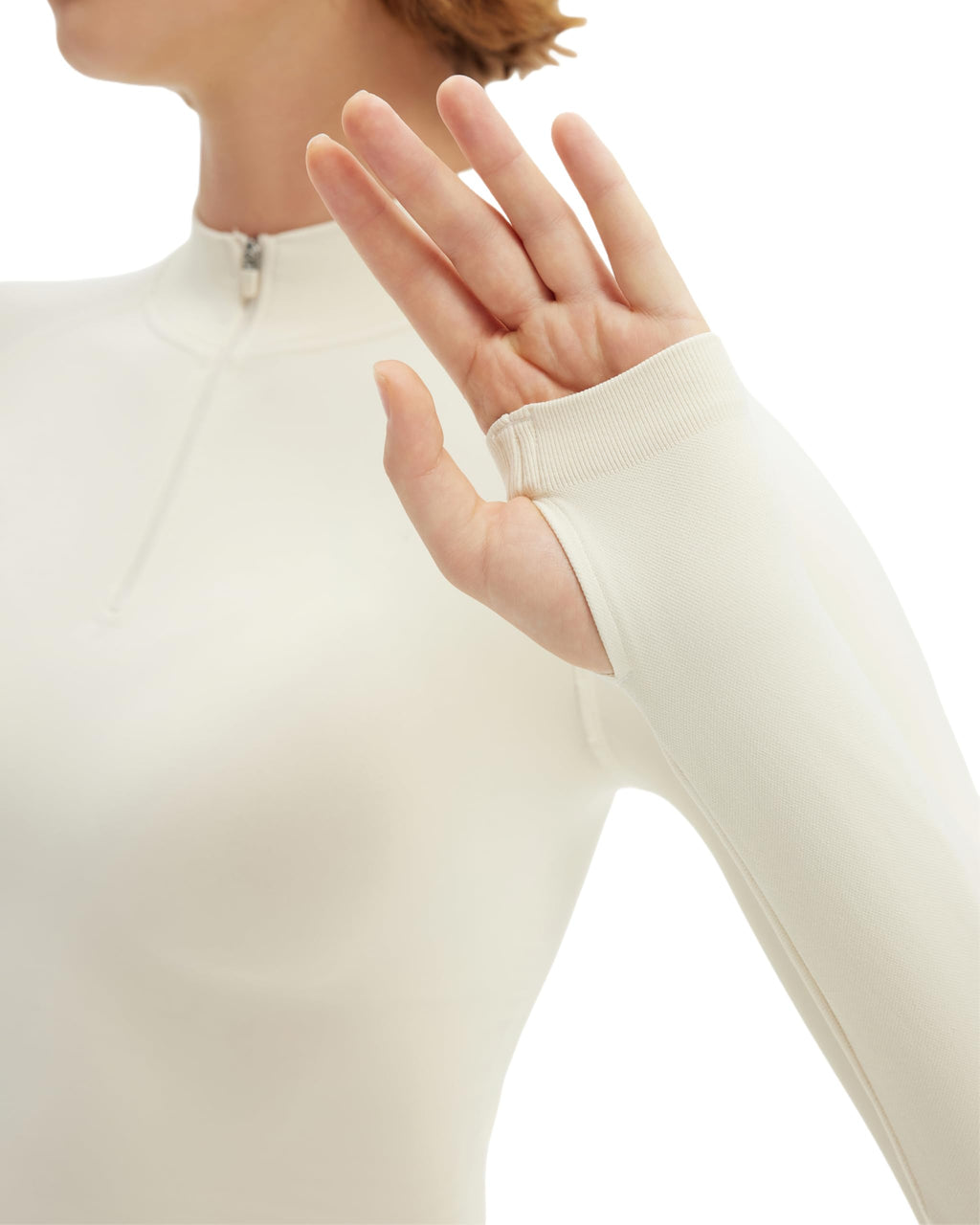 SUUKSESS Workout Sets for Women 2 Piece Seamless Long Sleeve Yoga Outfits Active Leggings Half Zippy Jacket Gym Set