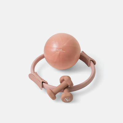 Pilates Prop Kit for Home Workouts- Includes Pilates Ring, Pilates Ball and 2.2 lb. Dumbbell Set