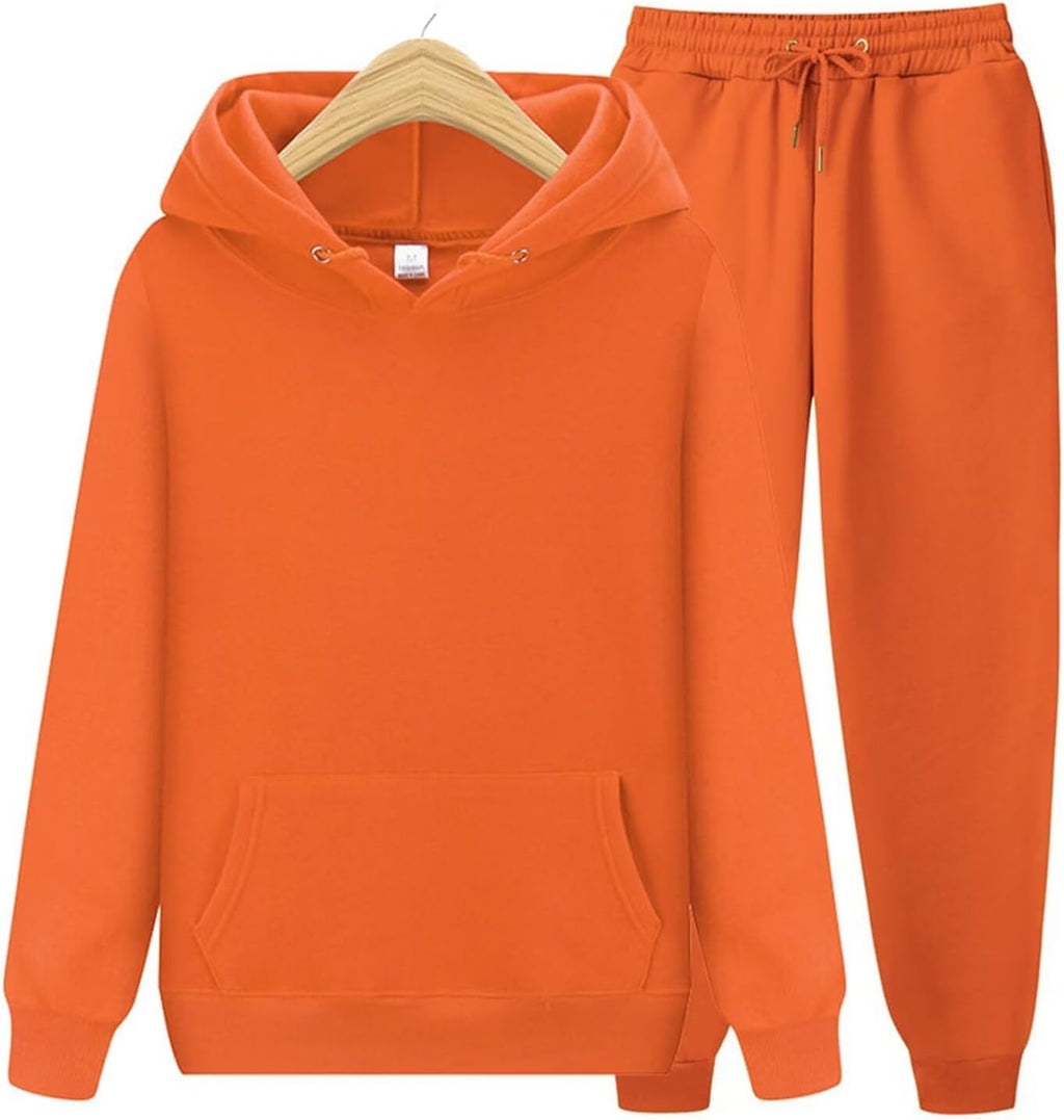 CHAIRAY Women's Hoodie Tracksuit Sweatsuits for Mens Set 2 Piece Hooded Sweatshirts and Sweatpant Sets Jogger Sweatsuit