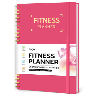 Fitness Workout Journal for Women & Men, A5(5.5" x 8.2") Workout Log Book Planner for Tracking, Progress, and Achieving Your Wellness Goals - Green