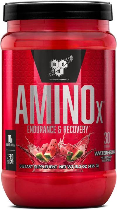 BSN Amino X Muscle Recovery & Endurance Powder with BCAAs, 10 Grams of Amino Acids, Keto Friendly, Caffeine-Free, Support Endurance, Zero Sugar, Grape, 30 servings, 15.34 Ounce (Packaging May Vary)