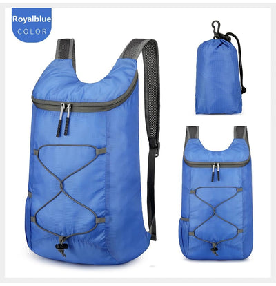 16L Lightweight Foldable Hiking-Backpack Small Packable-Daypack For Travel,Ultralight Water-Resistant Gym Bag Men Women Easy Carry-on (Royal Blue)