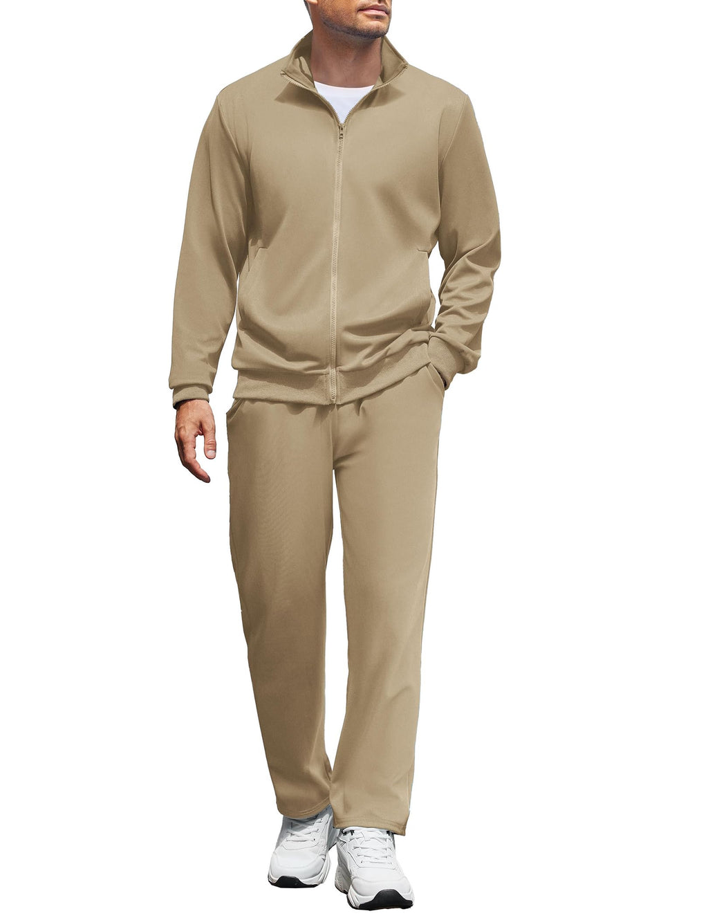 COOFANDY Men's Tracksuits Casual Sweatsuit 2 Piece Full Zip Athletic Jogging Suit Sets Sport Sweat Suit