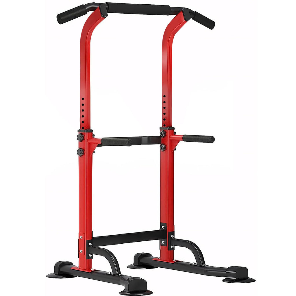SogesPower Power Tower Dip Station Pull Up Bar for Home Gym Adjustable Height Strength Training Workout Equipment,Pull Up Bar Station