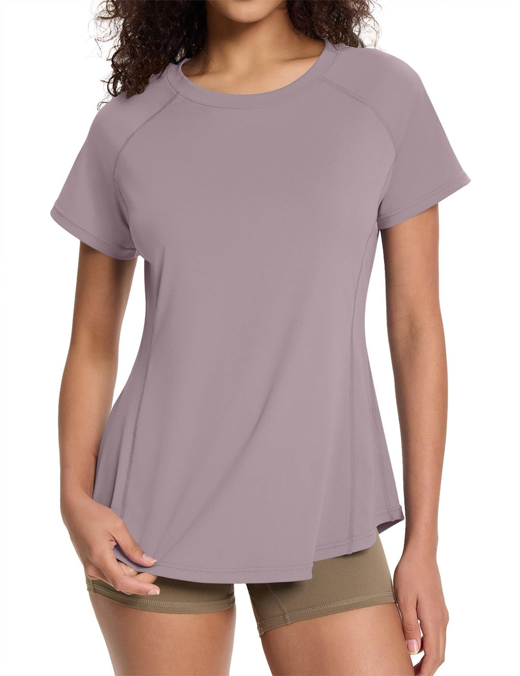 Loovoo Workout Tops for Women Loose Fit Breathable Activewear Cool Quick Dry Gym Athletic Tee Top