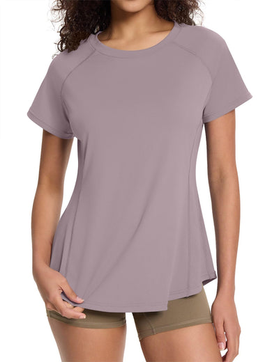 Loovoo Workout Tops for Women Loose Fit Breathable Activewear Cool Quick Dry Gym Athletic Tee Top