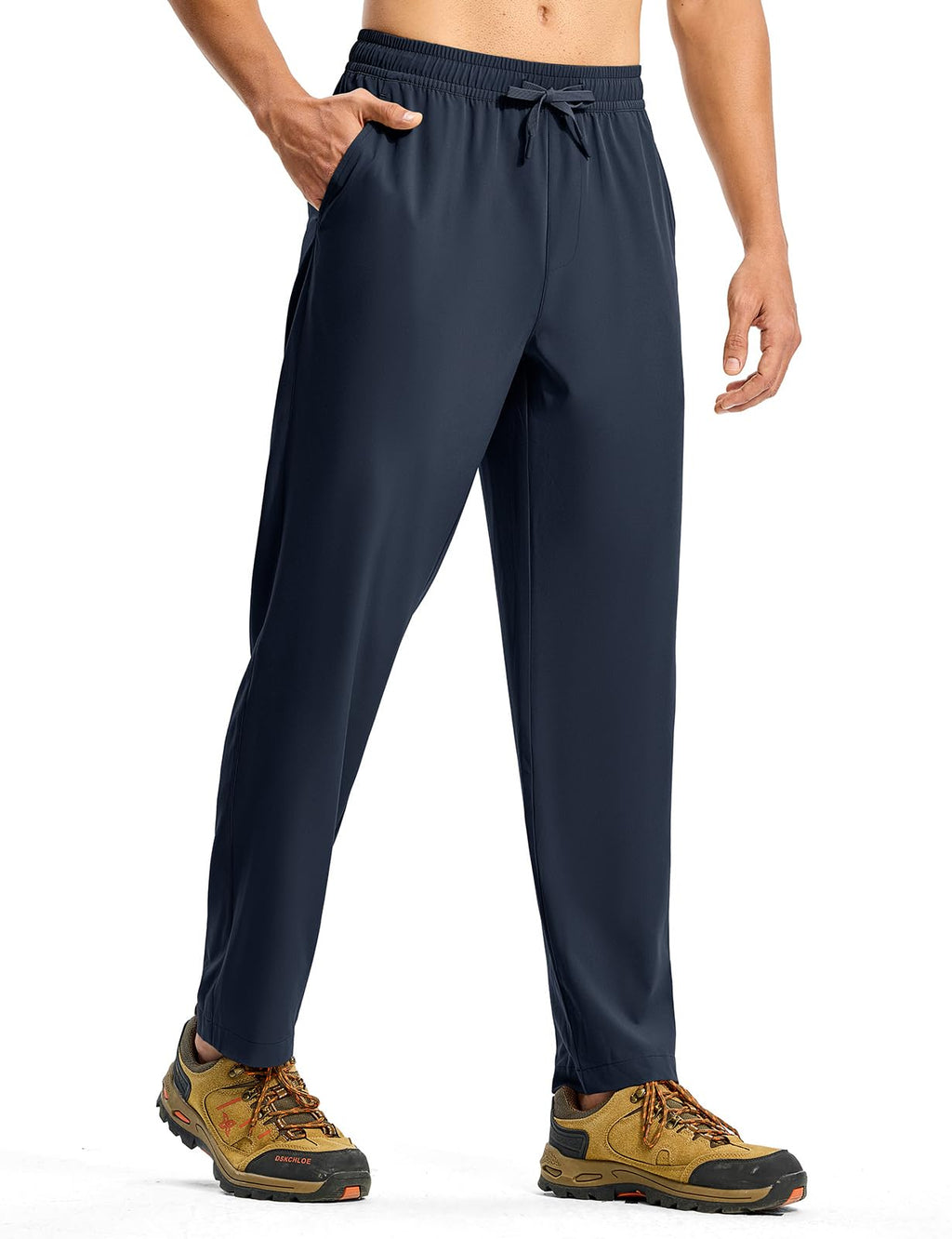 TBMPOY Mens Hiking Pants Lightweight Quick Dry 3 Pockets Travel Fishing Water-Resistant Athletic Workout Sweatpants