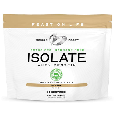 Muscle Feast Grass-Fed Whey Protein Isolate, All Natural Hormone Free Pasture Raised, Whey Isolate Protein Powder for Men and Women, Clean, Non-GMO & Gluten-Free, Isolate Protein - Unflavored, 5lb