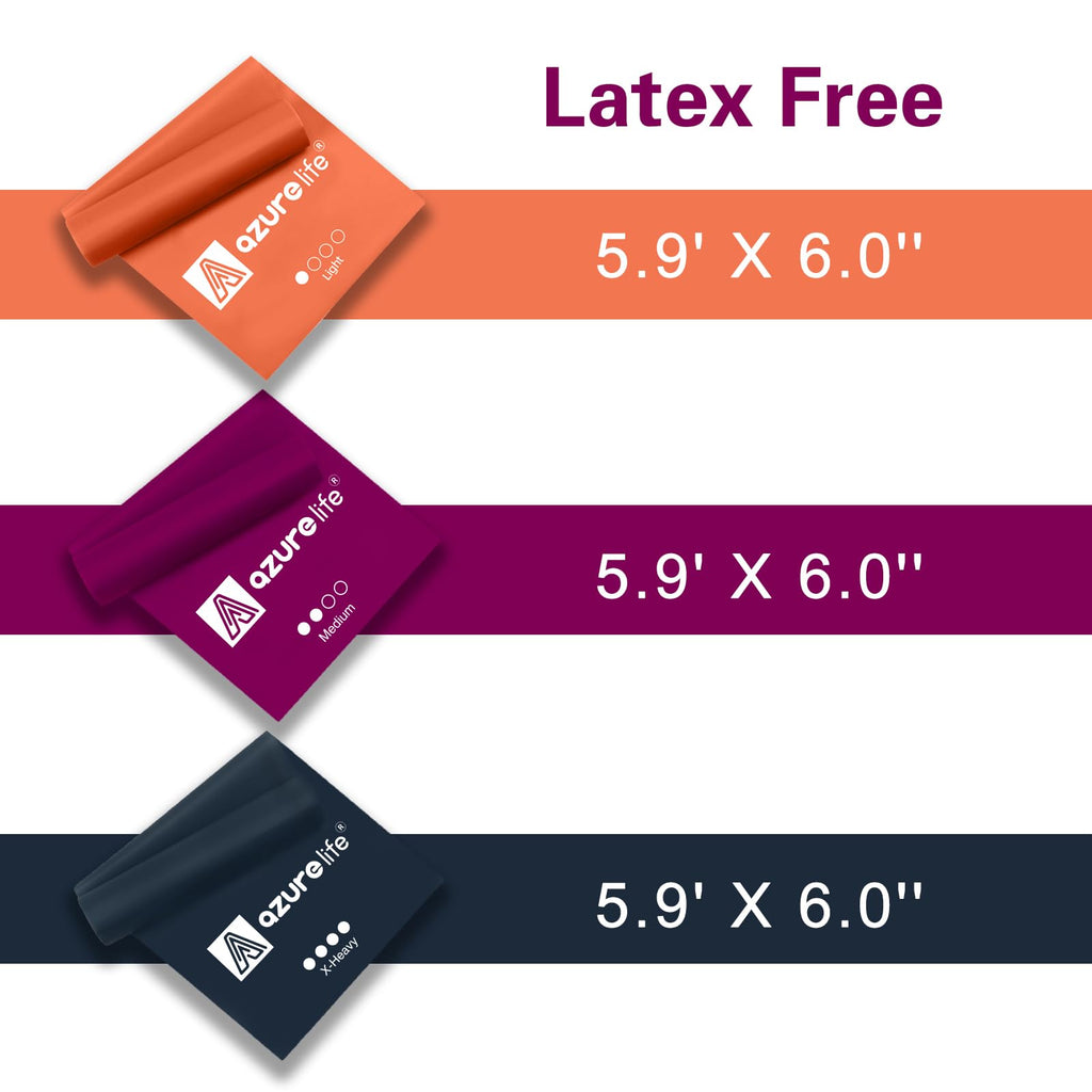 Resistance Bands,Professional Long Non-Latex Elastic Stretch Bands,Exercise Bands for Physical Therapy, Yoga, Pilates, Rehab, at-Home or The Gym Workouts, Strength Training