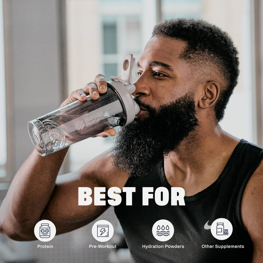 BlenderBottle Shaker Bottle Pro Series Perfect for Protein Shakes and Pre Workout, 28-Ounce, Black